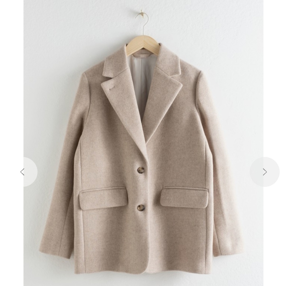 & Other Stories Oversized Wool Blazer